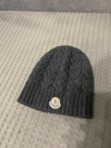 Moncler berretto logo - logo, grey